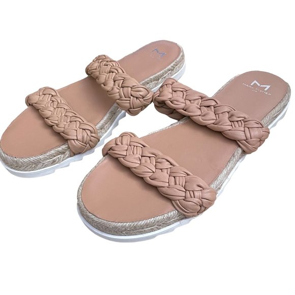 Marc Fisher Jaimee Espadrille Flat Slip On Sandal Size 8.5 - Picture 1 of 6